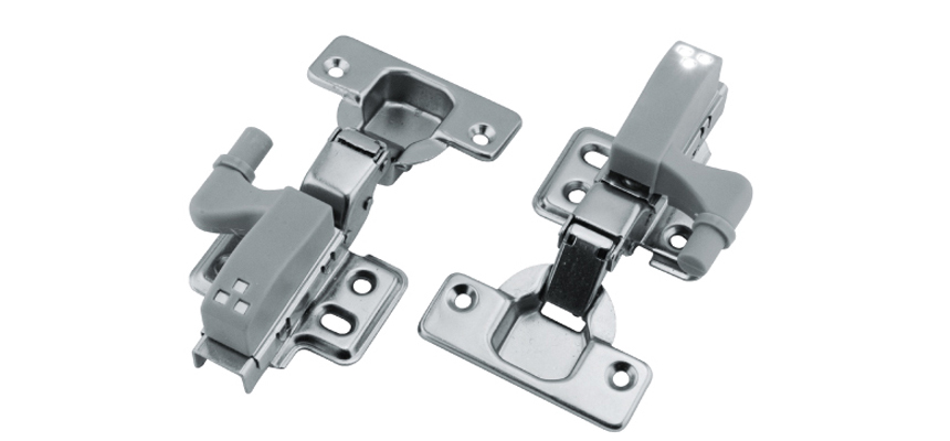 LED concealed Hinge，Hydraulic，fix 4 hole base